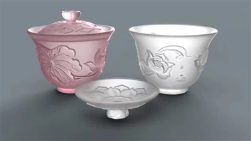 Efecte satí tassa de te de vidre